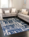 Verona Elegance Collection Area Rug - Bardolino Rectangle Navy Blue  lifestyle 3