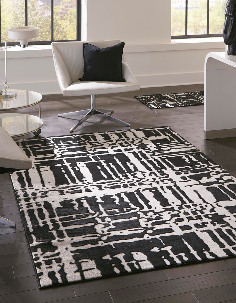 Verona Elegance Collection Area Rug - Bardolino Rectangle Black  lifestyle 4