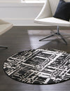 Verona Elegance Collection Area Rug - Bardolino Round Black  lifestyle 36
