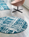 Verona Elegance Collection Area Rug - Bardolino Round Teal  lifestyle 13