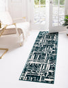 Verona Elegance Collection Area Rug - Bardolino Runner Teal  lifestyle 14
