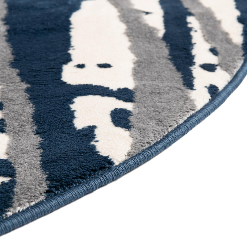 Verona Elegance Collection Area Rug -  Lazise Round Navy Blue  lifestyle 50