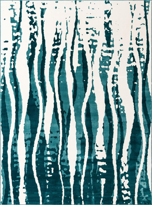 Verona Elegance Collection Area Rug -  Lazise Rectangle Teal Main