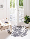 Verona Elegance Collection Area Rug -  Garda Round Gray  lifestyle 33