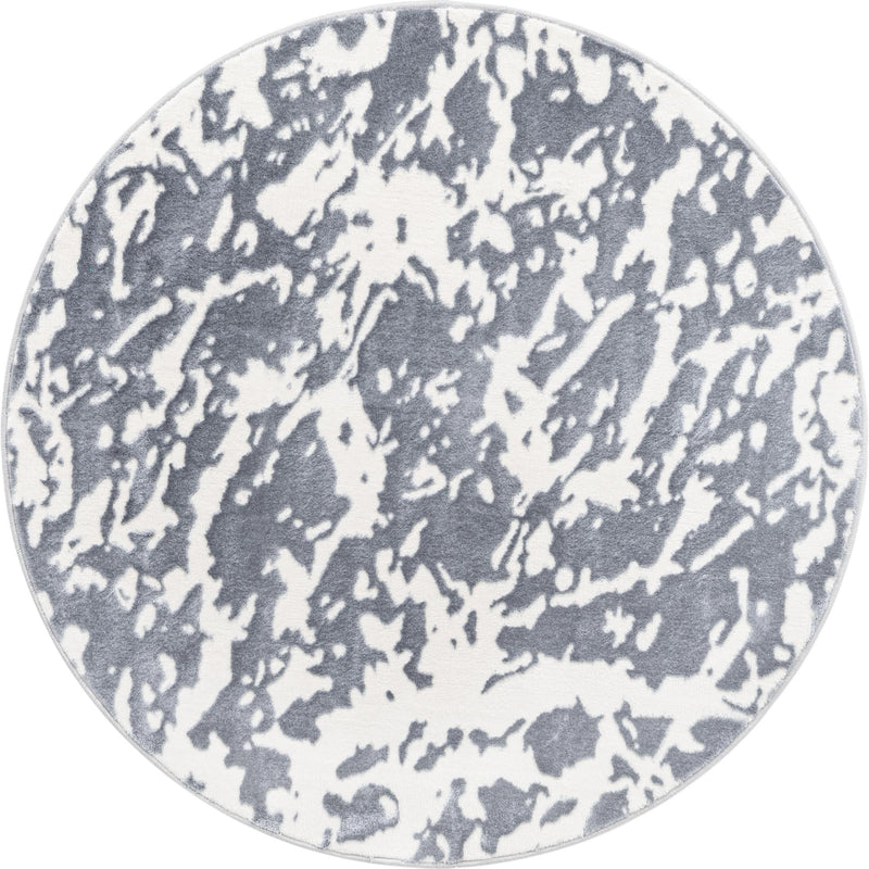 Verona Elegance Collection Area Rug -  Garda Round Gray  lifestyle 31