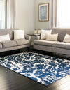 Verona Elegance Collection Area Rug -  Garda Rectangle Navy Blue  lifestyle 8