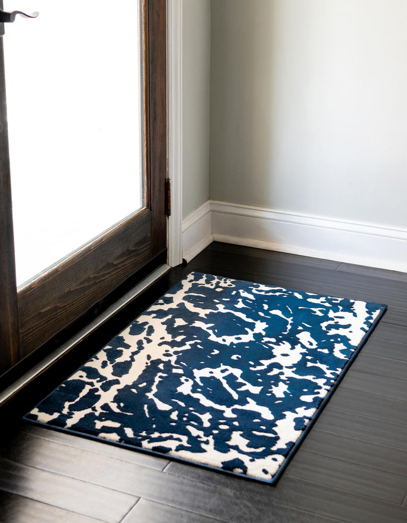 Verona Elegance Collection Area Rug -  Garda Rectangle Navy Blue  lifestyle 5