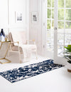 Verona Elegance Collection Area Rug -  Garda Runner Navy Blue  lifestyle 48