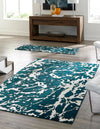 Verona Elegance Collection Area Rug -  Garda Rectangle Teal  lifestyle 6