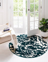 Verona Elegance Collection Area Rug -  Garda Round Teal  lifestyle 43