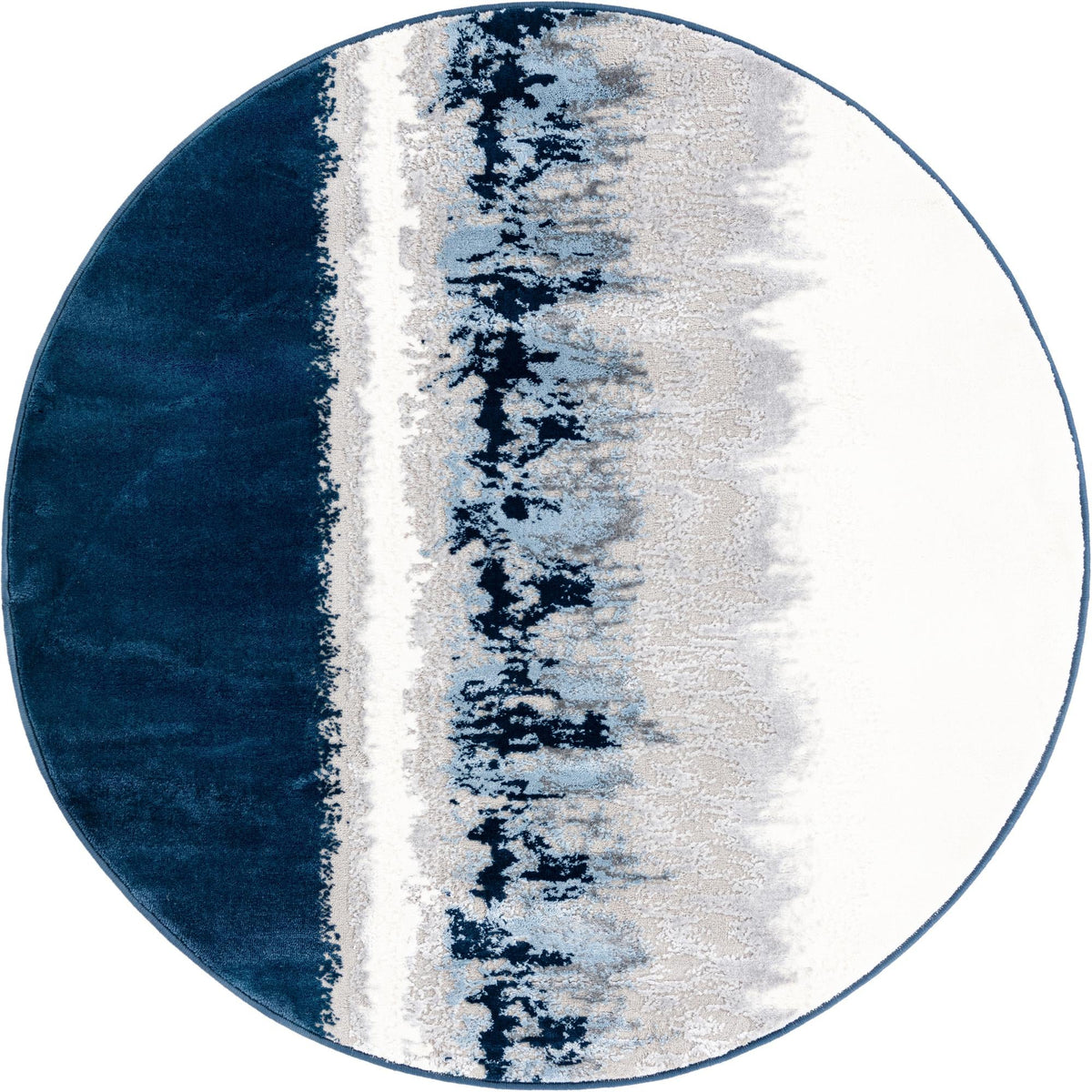Verona Elegance Collection Area Rug -  Malcesine Round Navy Blue  lifestyle 14