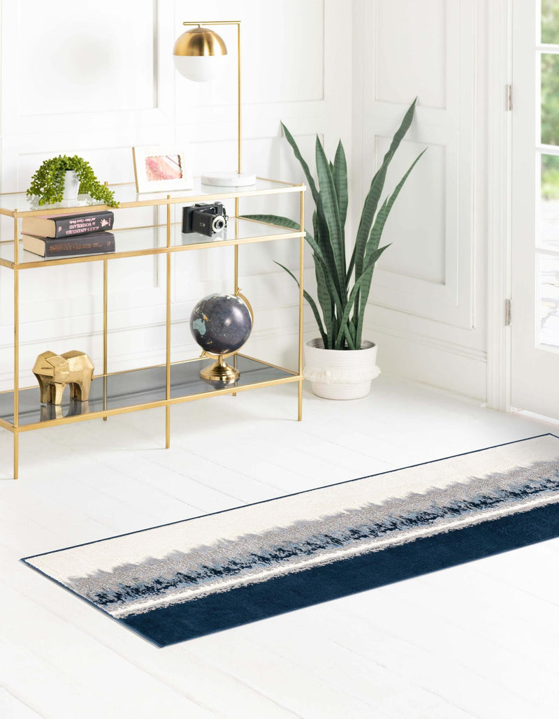 Verona Elegance Collection Area Rug -  Malcesine Runner Navy Blue  lifestyle 17