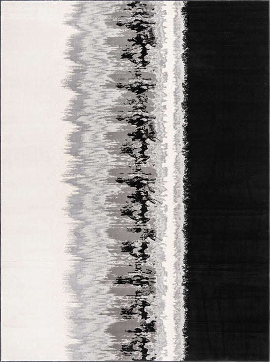 Verona Elegance Collection Area Rug -  Malcesine Rectangle Black Main