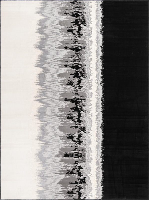 Verona Elegance Collection Area Rug -  Malcesine Rectangle Black Main