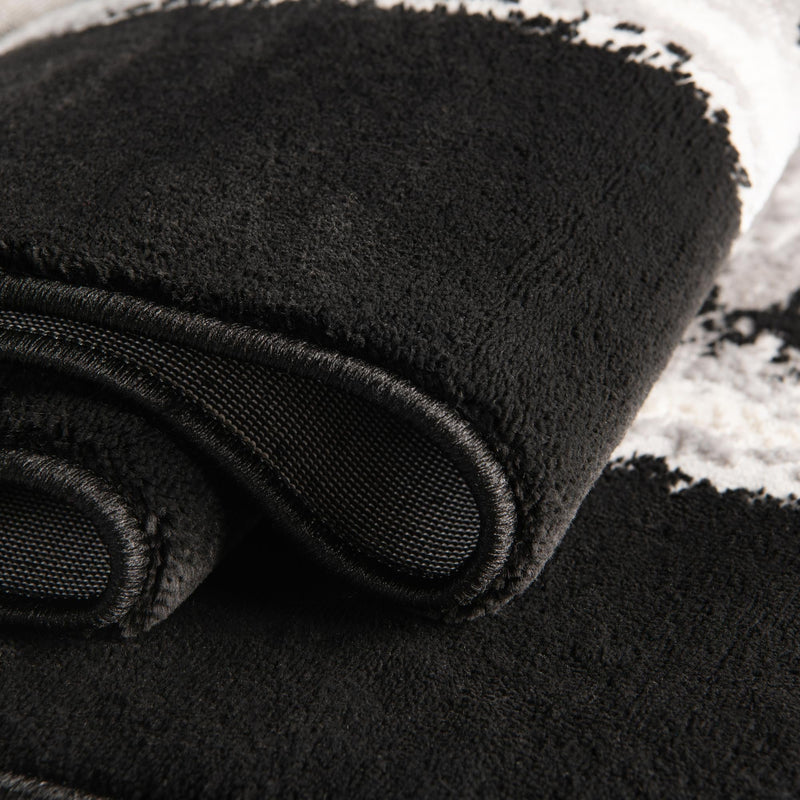 Verona Elegance Collection Area Rug -  Malcesine Round Black  lifestyle 25