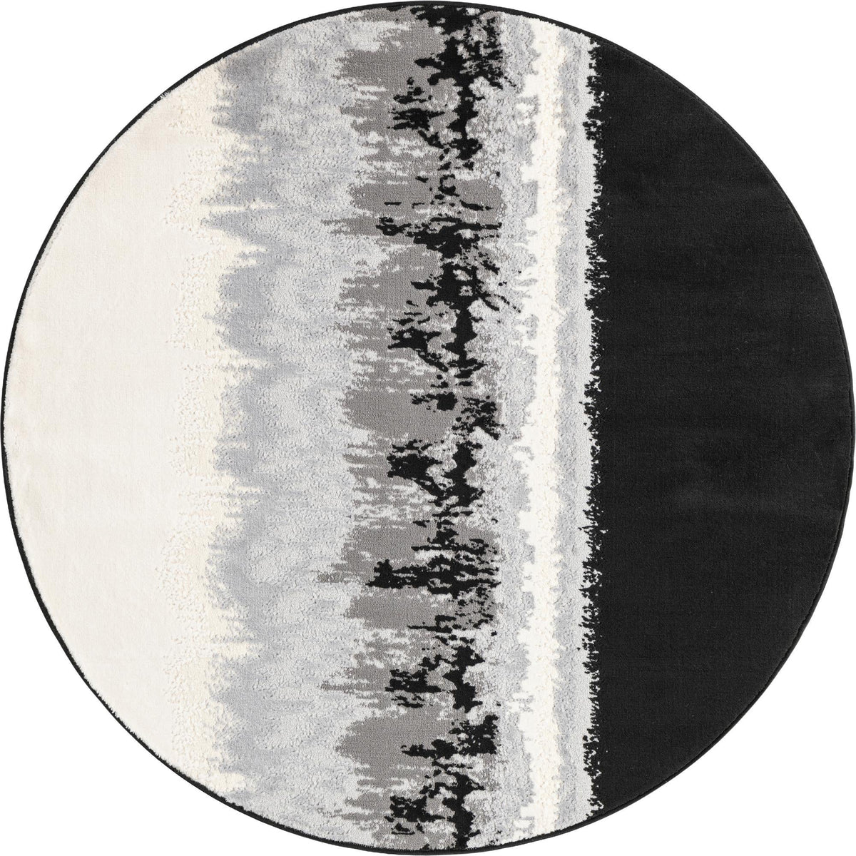 Verona Elegance Collection Area Rug -  Malcesine Round Black  lifestyle 16