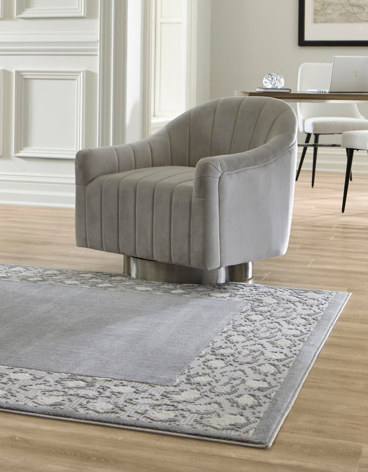 Verona Elegance Collection Area Rug -  Sirmione Rectangle Gray  lifestyle 9