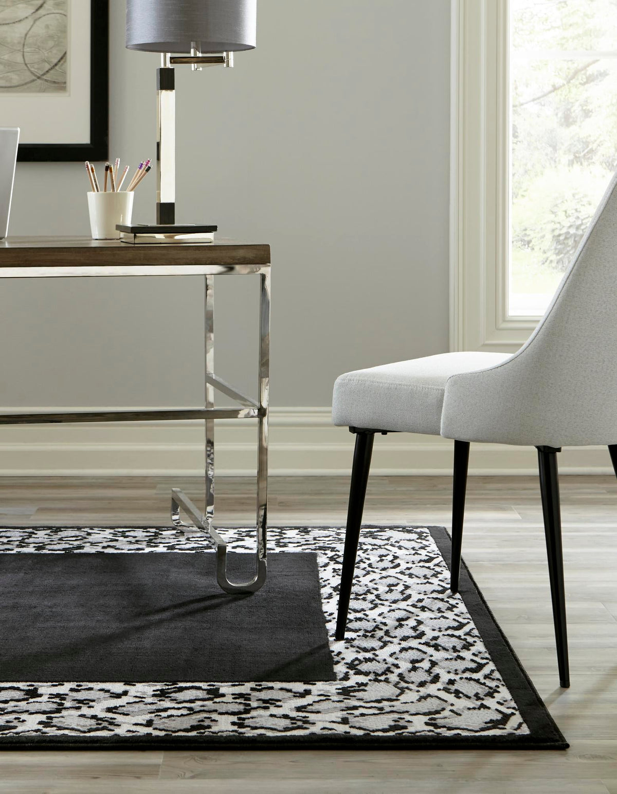Verona Elegance Collection Area Rug -  Sirmione Rectangle Black  lifestyle 5