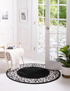 Verona Elegance Collection Area Rug -  Sirmione Round Black  lifestyle 30