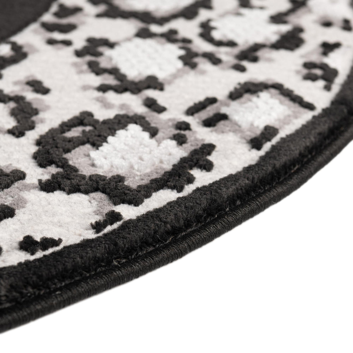 Verona Elegance Collection Area Rug -  Sirmione Round Black  lifestyle 41