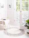 Verona Elegance Collection Area Rug -  Sirmione Round White  lifestyle 32