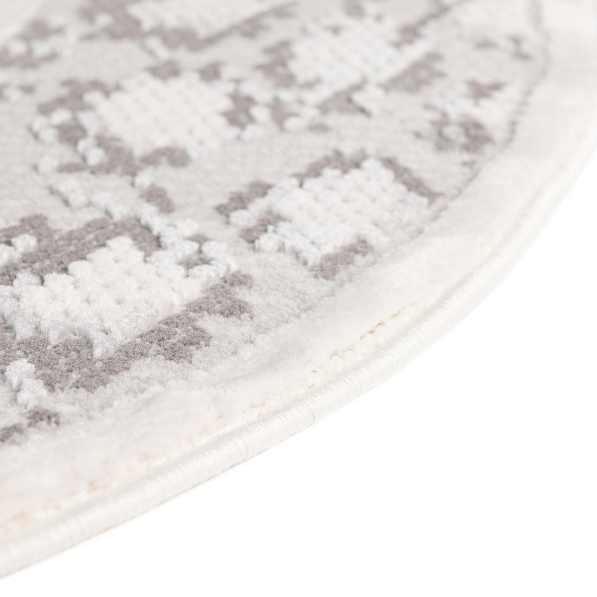 Verona Elegance Collection Area Rug -  Sirmione Round White  lifestyle 42