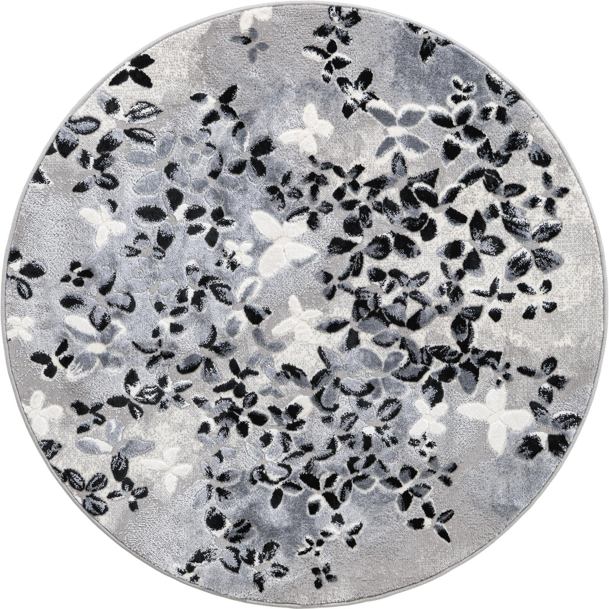 Verona Elegance Collection Area Rug -  Peschiera Round Gray  lifestyle 16