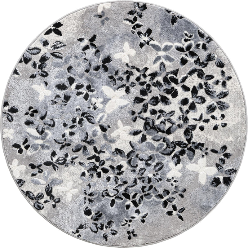 Verona Elegance Collection Area Rug -  Peschiera Round Gray  lifestyle 16