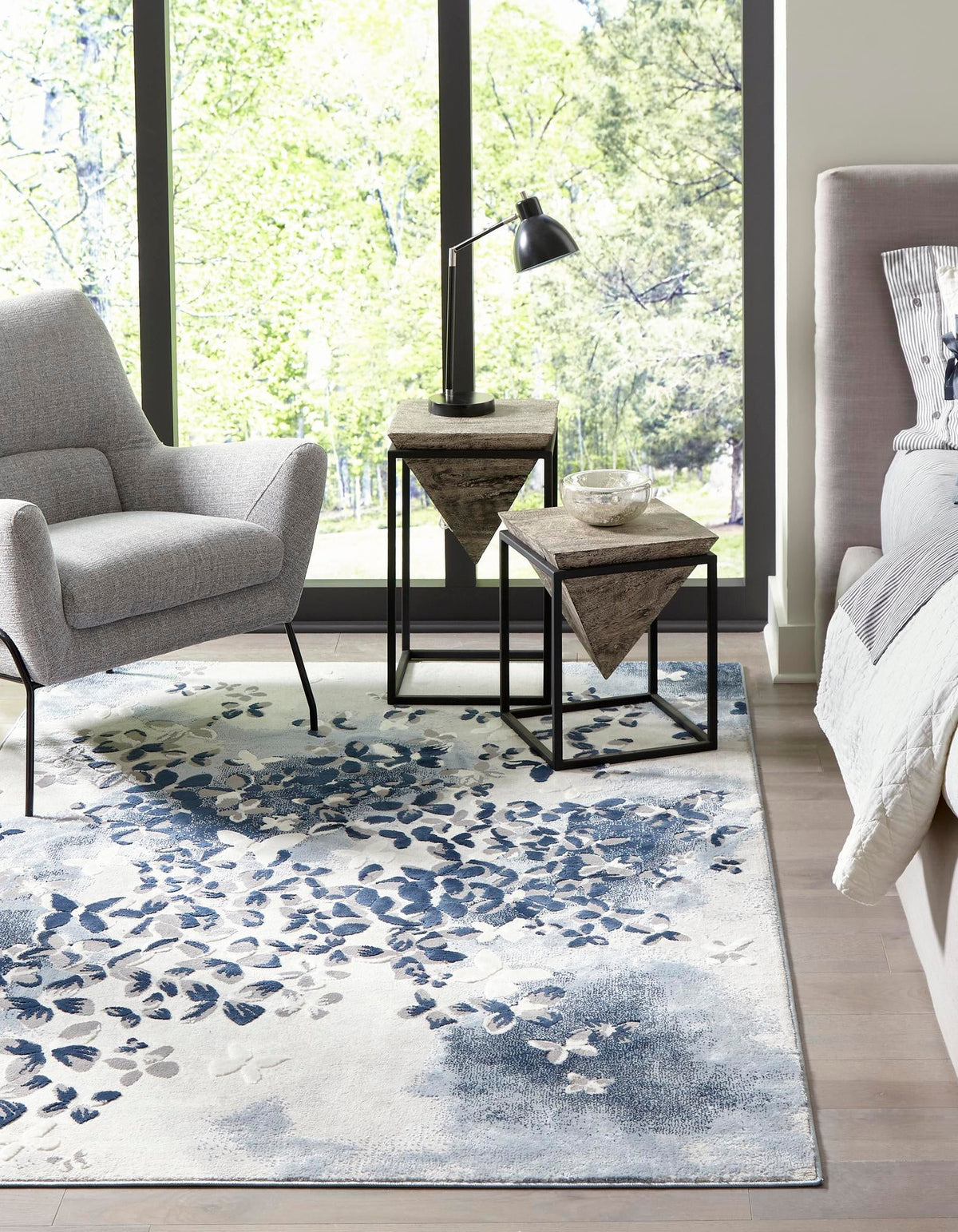 Verona Elegance Collection Area Rug -  Peschiera Rectangle Blue  lifestyle 7