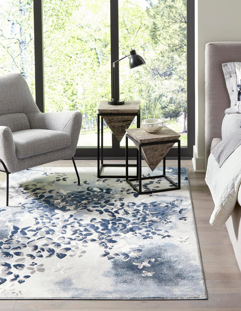 Verona Elegance Collection Area Rug -  Peschiera Rectangle Blue  lifestyle 7