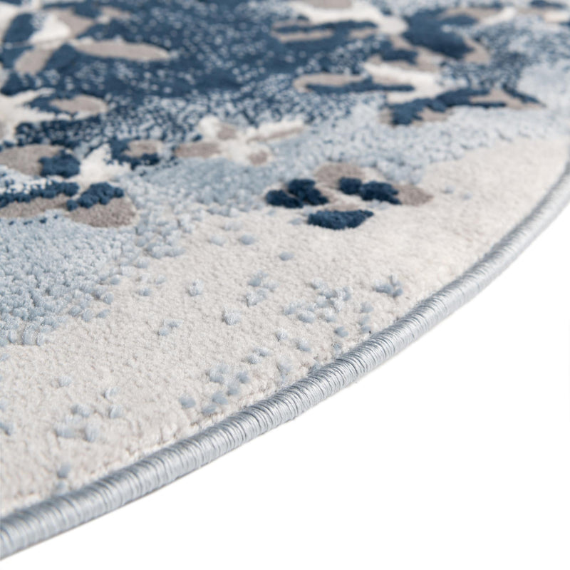Verona Elegance Collection Area Rug -  Peschiera Round Blue  lifestyle 43