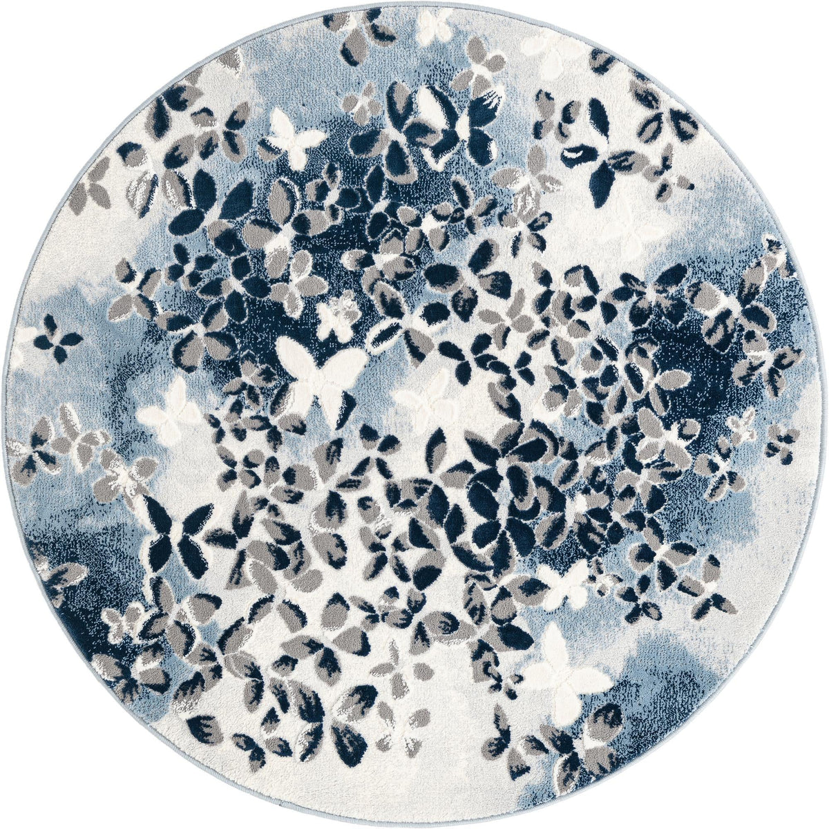 Verona Elegance Collection Area Rug -  Peschiera Round Blue  lifestyle 26