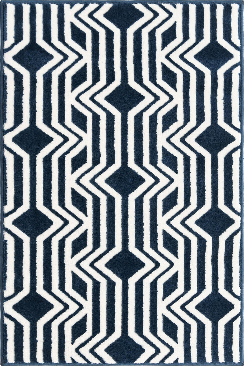 Verona Elegance Collection Area Rug -  Torri Rectangle Navy Blue  lifestyle 3