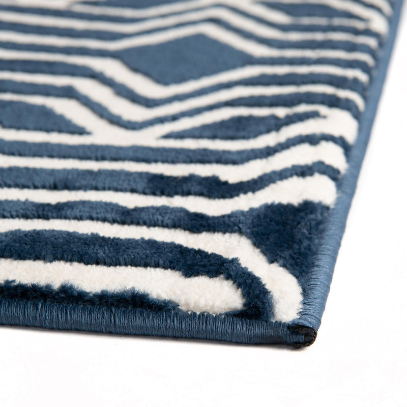 Verona Elegance Collection Area Rug -  Torri Runner Navy Blue  lifestyle 39