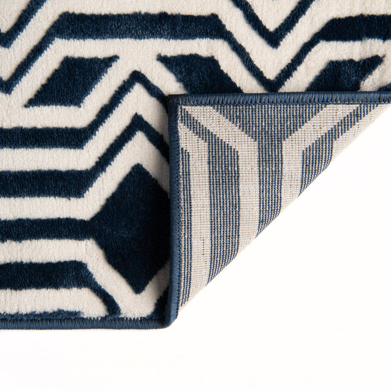 Verona Elegance Collection Area Rug -  Torri Runner Navy Blue  lifestyle 45