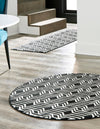 Verona Elegance Collection Area Rug -  Torri Round Black  lifestyle 43