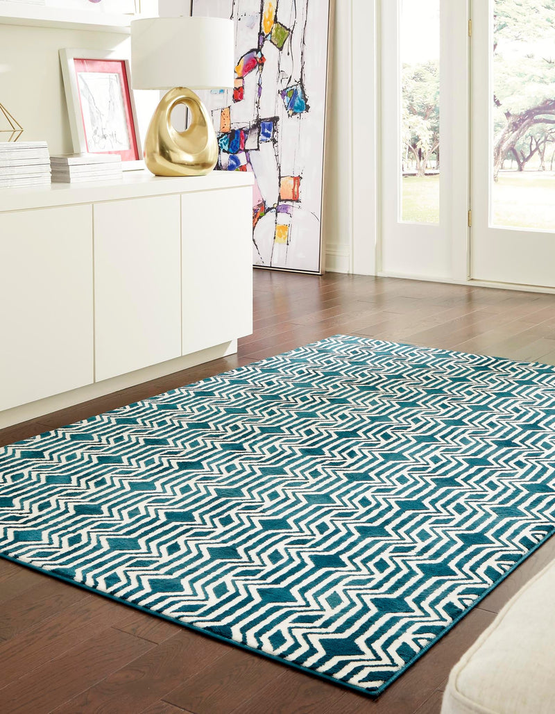 Verona Elegance Collection Area Rug -  Torri Rectangle Teal  lifestyle 9