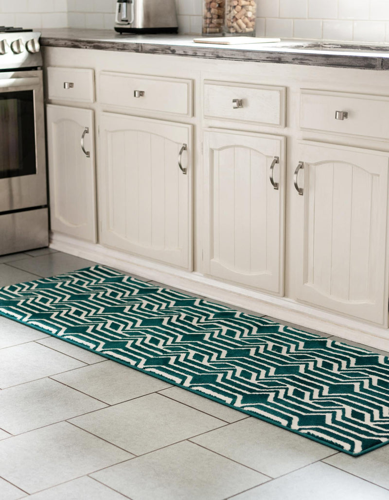 Verona Elegance Collection Area Rug -  Torri Runner Teal  lifestyle 44