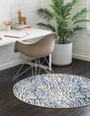 Atlantis Oasis Collection Area Rug - Coralia Round Blue  lifestyle 13
