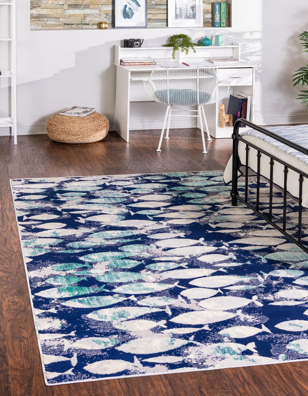 Atlantis Oasis Collection Area Rug -  Lagoon Rectangle Blue  lifestyle 2