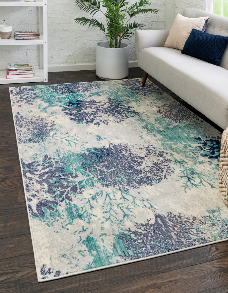 Atlantis Oasis Collection Area Rug -  Palmia Rectangle Blue  lifestyle 2