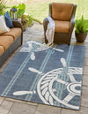 Seaside Haven Rugs Collection Area Rug - Harbor Rectangle Navy Blue  lifestyle 2