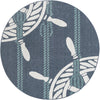 Seaside Haven Rugs Collection Area Rug - Harbor Round Navy Blue  lifestyle 12