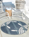 Seaside Haven Rugs Collection Area Rug - Harbor Round Navy Blue  lifestyle 15