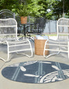 Seaside Haven Rugs Collection Area Rug - Harbor Round Navy Blue  lifestyle 18