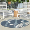 Seaside Haven Rugs Collection Area Rug - Harbor Round Navy Blue  lifestyle 37
