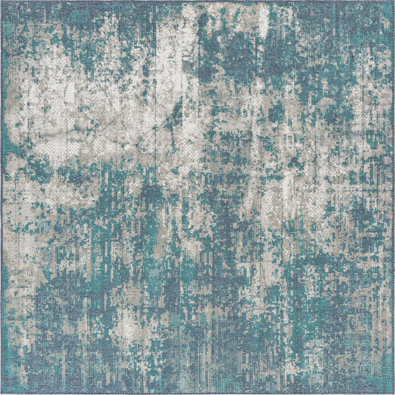 Seaside Haven Rugs Collection Area Rug -  Schooner Square Blue  lifestyle 41