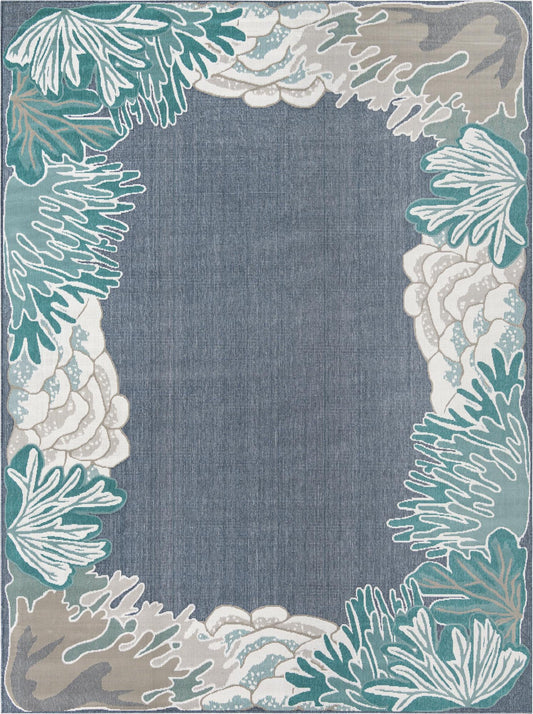 Seaside Haven Rugs Collection Area Rug -  Driftwood Rectangle Navy Blue Main