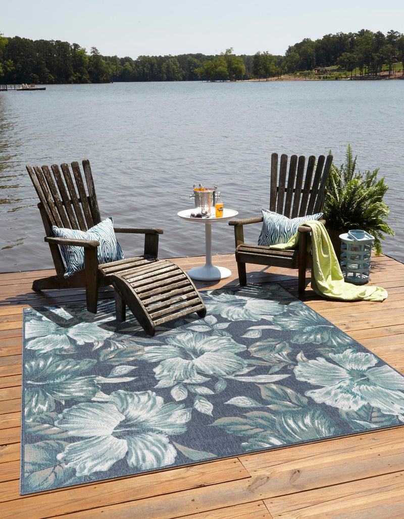 Seaside Haven Rugs Collection Area Rug -  Nautical Square Blue  lifestyle 36