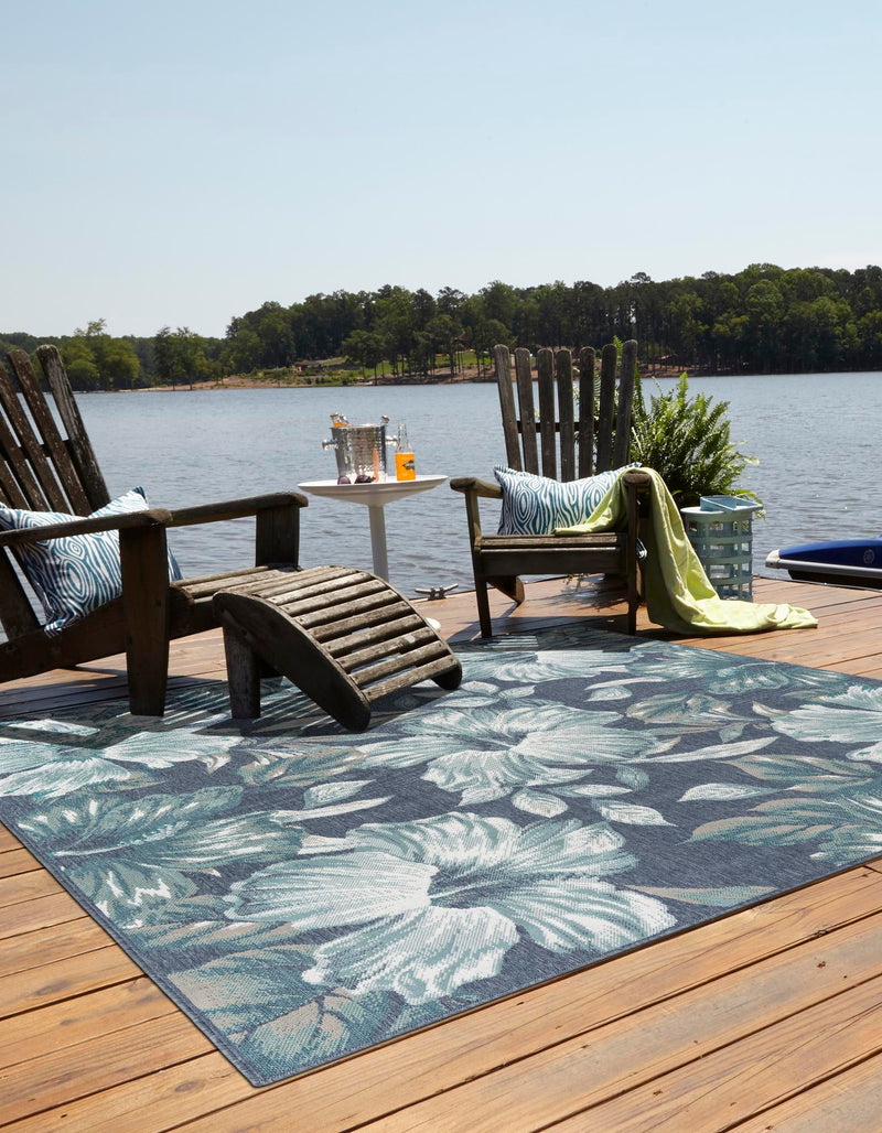 Seaside Haven Rugs Collection Area Rug -  Nautical Square Blue  lifestyle 42